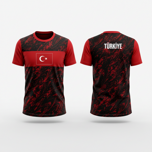 Turkiye Soccer Jersey, FIFA World Cup Soccer Jersey Red